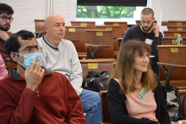 At the lecture (Amol Aggarwal, Ivan Cherednik, Tamara Grava, and Alexander Stokes)