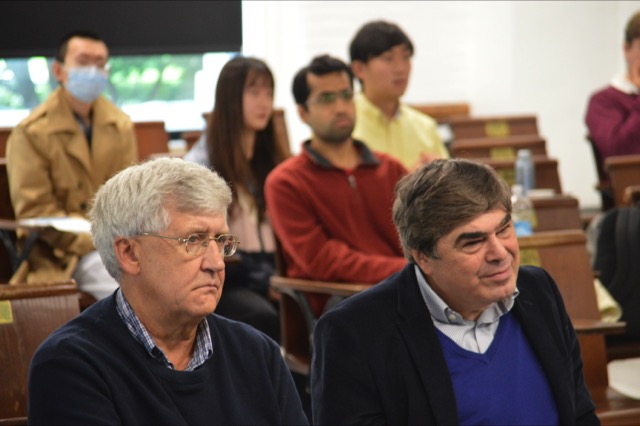 At the lecture (Alexander Veselov and Leon Takhtajan)