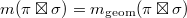 $m(\pi \boxtimes \sigma)=m_\mathrm{geom}(\pi \boxtimes \sigma)$