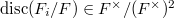 $\disc(F_i/F)\in F^\times/(F^\times)^2$