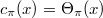 $c_\pi(x)=\Theta_\pi(x)$