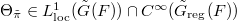 $\Theta_{\tilde \pi}\in L^1_\mathrm{loc}(\tilde G(F))\cap C^\infty(\tilde G_\mathrm{reg}(F))$