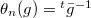 $\theta_n(g)={}^t{\bar g}^{-1}$