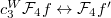 $c_3^W\mathcal{F}_4 f\leftrightarrow \mathcal{F}_4 f'$